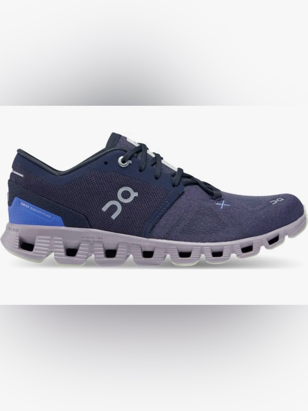 On Running Cloud X3 Sneaker - Navy Lavender - Size 7 1/3